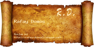 Rafay Domos névjegykártya
